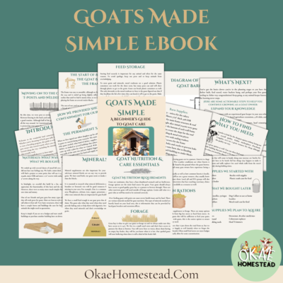 goats made simple ebook, several images of the various pages within the book